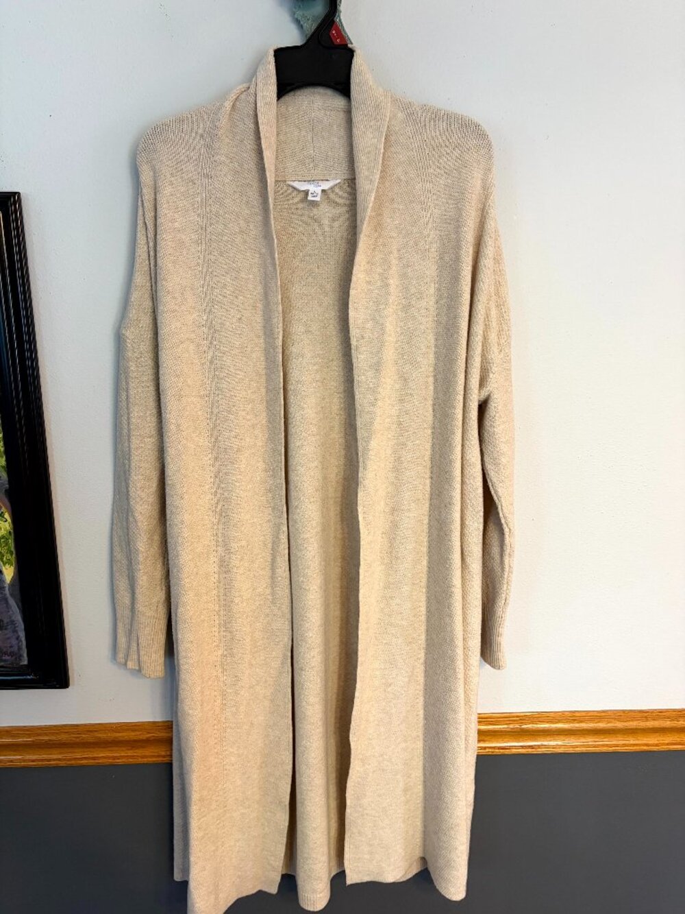 Time and Tru Women's Cardigan Sweater Long size Large (12-14) Cream